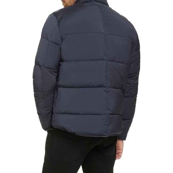 Calvin Klein Everyday Essential Jacket Large Blue Lightweight Puffer Stretch - Picture 2 of 3